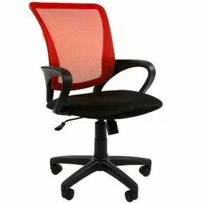 Кресло для персонала Chairman 969 black красная сетка